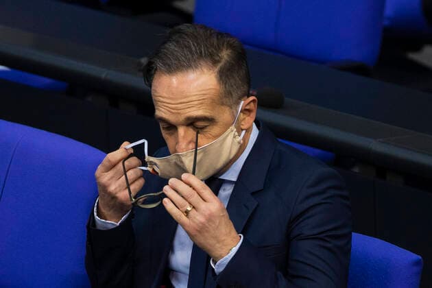 Foreign Minister Heiko Maas in the Bundestag in Berlin on 29 October 2020 186 Bundestag session
