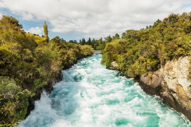  Huka Falls Wasserfall, Waikato River, Taupo District, Nordinsel, Neuseeland, Ozeanien *** Huka Falls Waterfall, Waikato River, Taupo District, North Island, New Zealand, Oceania Copyright: imageBROKER/FranzxWalter ibxmal05910567.jpg