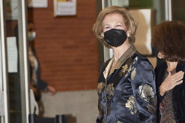 03-11-2020 Madrid Queen Sofia leaving the concert for the benefit of the annual scholarships for the extension of studies abroad of Juventudes musicales at the National auditorium of music in Madrid. No Spain  Copyright: xPPEx