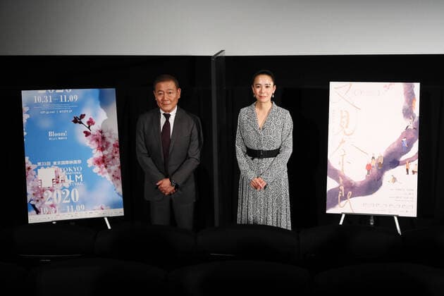 Bilder des Jahres 2020, Entertainment 11 November Jun Kunimura and Naomi Kawase, November 1, 2020 - The 33rd Tokyo International Film Festival. Press conference for the movie Tracing Her Shadow in Tokyo, Japan on November 1, 2020.  (147615638)
