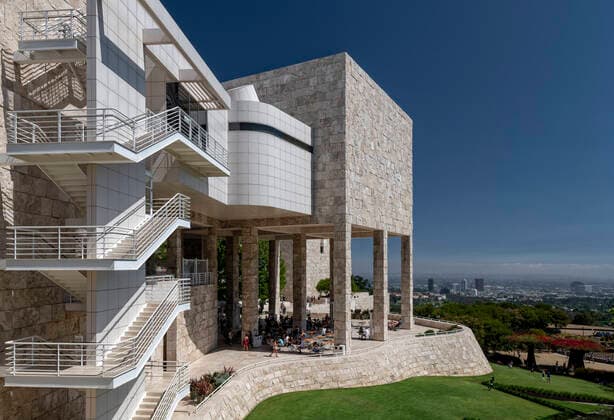 Architektur von Richard Meier The Getty Centre, Los Angeles, California, USA. Building completed between 1984-1997  Copyright: xJohnnyxJetstreamx