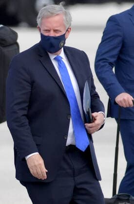 October 15, 2020, Miami, Florida, United States Of America: MIAMI, FL - OCTOBER 15: US President Donald Trump arriving at Miami International Airport on October 15, 2020 in Miami, Florida. The President was greeted by Carlos A. GimÅ½nez Mayor of Miami-Dade County and professional mixed martial arts fighter Jorge Masvida. The president is in town to do a town hall tonight prior to the 2020 election which is in 19 days..People: White House Chief of Staff Mark Meadows Miami United States Of America - ZUMAs214 20201015_zaa_s214_214 Copyright: xSMGx