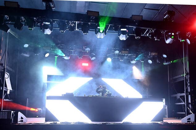 BURLINGAME, CA - NOVEMBER 06: DJ Producer Deorro aka, Erick Orrosquieta performs during the Deorro Put it in Park - Drive-In Concert Tour at the Burlingame Golf Center on November 6, 2020 in Burlingame, California. Photo: Casey Flanigan imageSPACE MediaPunch Copyright: ximageSPACEx