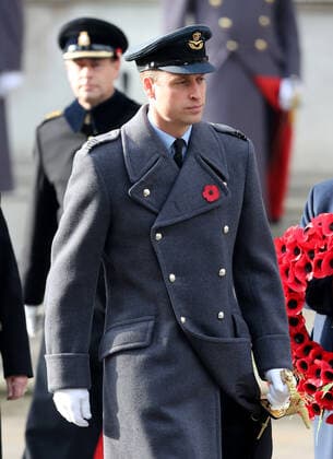 . 08 11 2020. London, United Kingdom. Prince William, The Duke of Cambridge, at the Remembrance Sunday service at The Cenotaph in London.  xi-Imagesx IIM-21776-0041