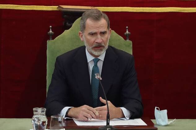 Spain s King Felipe chairs the handing ceremony of the Medal of Echegaray held at the headquarters of the Spanish Royal Academy of Sciences, in Madrid, central Spain, 11 November 2020. Handing ceremony of the Medal of Echegaray !ACHTUNG: NUR REDAKTIONELLE NUTZUNG!  Copyright: xJuanJoxMartinx GRAF8084 20201111-637407216808444425