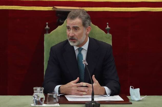 Spain s King Felipe chairs the handing ceremony of the Medal of Echegaray held at the headquarters of the Spanish Royal Academy of Sciences, in Madrid, central Spain, 11 November 2020. Handing ceremony of the Medal of Echegaray !ACHTUNG: NUR REDAKTIONELLE NUTZUNG!  Copyright: xJuanJoxMartinx GRAF8083 20201111-637407221858834135
