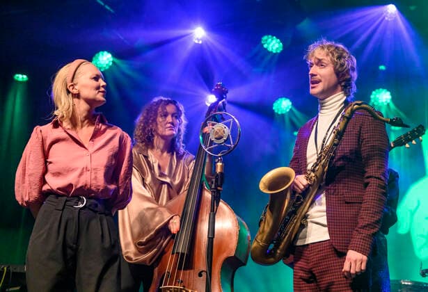 DMA Jazz 2020 Den Gamle Sangskat @ Mads Mathias with Sara Grabow, Martina Madsen, Eva Skipper on stage at the Danish Music Awards Jazz 2020 at Bremen Teater in Copenhagen 12 November 2020, Copenhagen  Copyright: TorbenxChristensen TorbenxChristensenx COP300 spdk20201113-022518-L