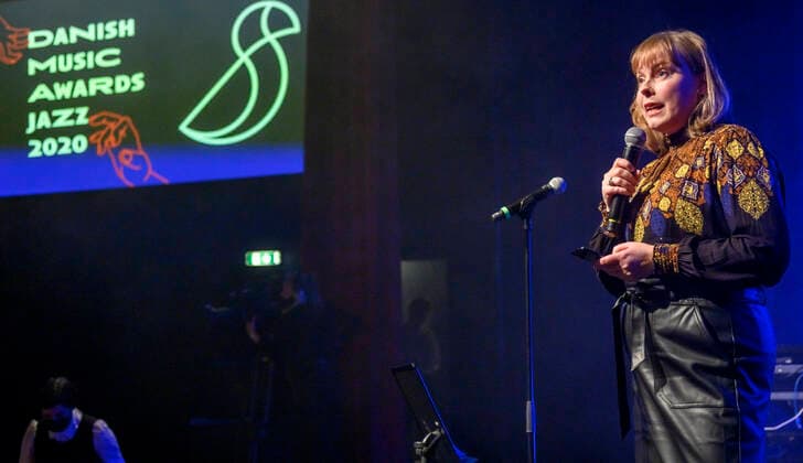 DMA Jazz 2020 Minister of Culture Joy Mogensen speaks at Danish Music Awards Jazz 2020 at Bremen Theater in Copenhagen 12 November 2020, Copenhagen  Copyright: TorbenxChristensen TorbenxChristensenx COP300 spdk20201113-022716-L