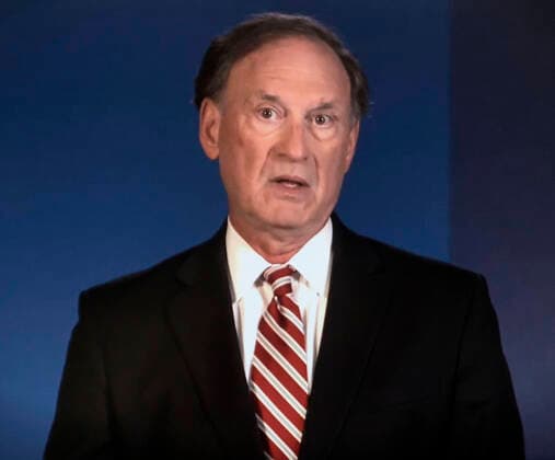 November 13, 2020 - Washington, District of Columbia, USA. - Video grab of U.S. Supreme Court Associate Justice SAMUEL ALITO addressing the s 2020 National Lawyers Convention on Thursday, November 12. In the speech, Alito criticized the individual liberty restrictions imposed by some states during the COVID-19 pandemic. Washington U.S. - ZUMAce6_ 20201113_zaf_ce6_002 Copyright: xFederalistxSocietyx