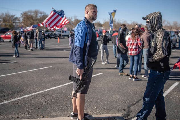 November 14, 2020, Albuquerque, USA: .Pictured are Trump supporters during a Trump rally held Saturday afternoon on the Legacy Church parking lot. It is estimated some 250 cars participated in a Trump train which traveled westbound Central avenue and ended up at the Legacy Church ..Albuquerque, New Mexico ABQ Journal Albuquerque USA - ZUMAab1_ 20201114_zaf_ab1_001 Copyright: xRobertoxE.xRosalesx