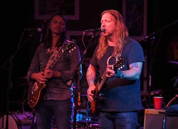 BOCA RATON - NOVEMBER 16: Duane Betts and Devon Allman of The Allman Betts Band perform at The Funky Biscuit on November 16, 2020 in Boca Raton, Florida. Copyright: xmpi04 MediaPunchx