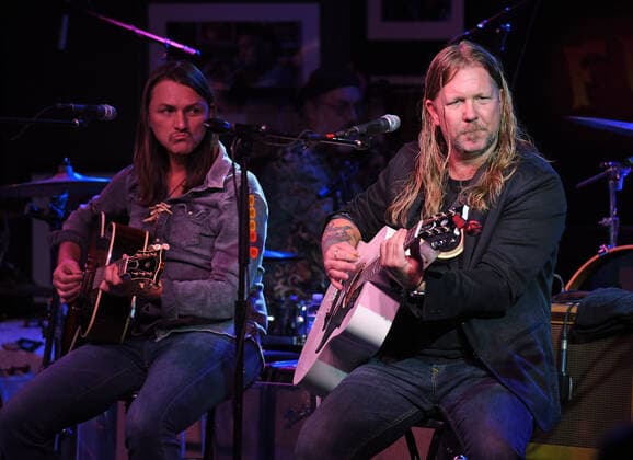 BOCA RATON - NOVEMBER 16: Duane Betts and Devon Allman of The Allman Betts Band perform at The Funky Biscuit on November 16, 2020 in Boca Raton, Florida. Copyright: xmpi04 MediaPunchx