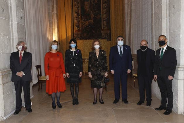 25-11-2020 Former Queen Sofia attends the 29th Queen Sofía prize for Ibero-American poetry at Royal palace in Madrid, Spain.  Copyright: xPPEx
