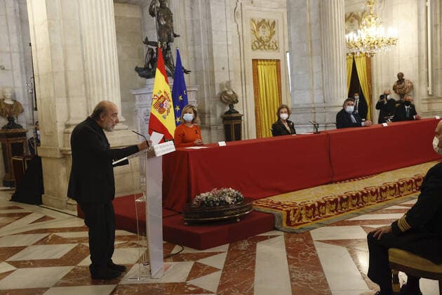25-11-2020 Former Queen Sofia attends the 29th Queen Sofía prize for Ibero-American poetry at Royal palace in Madrid, Spain.  Copyright: xPPEx