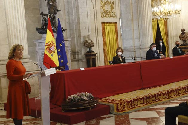 25-11-2020 Former Queen Sofia attends the 29th Queen Sofía prize for Ibero-American poetry at Royal palace in Madrid, Spain.  Copyright: xPPEx