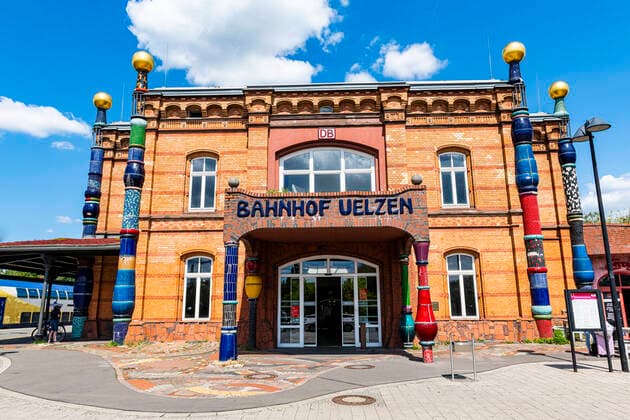 Hundertwasser railway station, Uelzen, Lower Saxony, Germany, Europe Copyright: MichaelxRunkel 1184-4560 Editorial Use Only