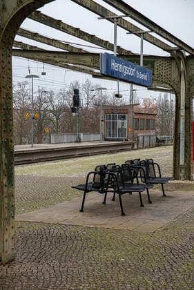 Final station of the S25 to hennigsdorf The S-Bahn and regional train station Hennigsdorf Berlin Hennigsdorf Berlin Germany