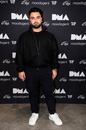 Nicki Pooyandeh wins the award as AArets Producer at the Danish Music Awards in the Royal Arena on Saturday 28 November 2020,  Copyright: MartinxSylvestx cop300 spdk20201129-000530-L