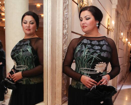MOSCOW, RUSSIA â€“ NOVEMBER 30, 2020: Opera singer Anna Netrebko at the 25th Stanislavsky Award ceremony at the Bolshoi Theatre. Netrebko won a Stanislavsky prize for outstanding creative achievement in world opera . The Stanislavsky Award is an international prize established in 1994 and presented by the Stanislavsky Foundation to theatre actors, directors, critics and others for their contribution to Russian and world theatre. Vyacheslav Prokofyev TASS  TS0F00CF