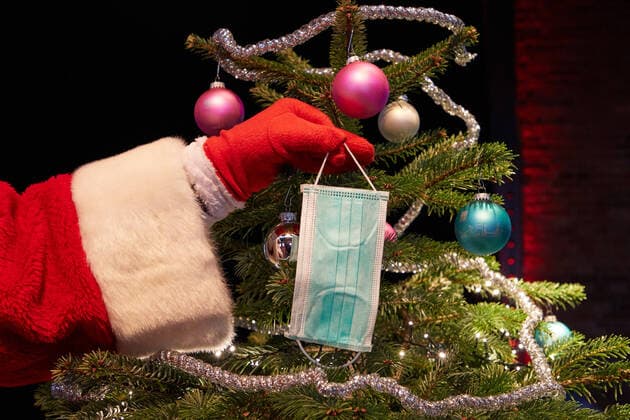 stick production christmas tree with mouth nose protection stick production christmas tree with mouth nose protection, Hamburg Hamburg Germany studio production
