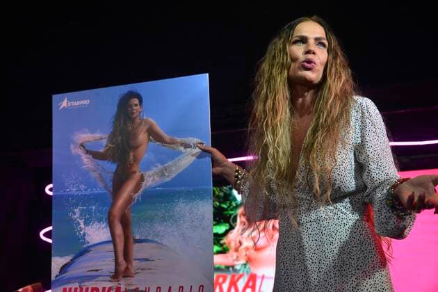 MEXICO CITY, MEXICO - DECEMBER 3: Actress Niurka Marcos poses for photos during a press conference to launch her calendar ˜Niurkalendar™ at Rico Club on December 3, 2020 in Mexico City, Mexico. Credit: Carlos Tischler Eyepix Group The Photo Access MEX - 2020 - Niurka Marcos Calendar Launch in Mexico City  Copyright: xCarlosxTischlerx