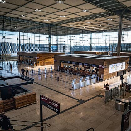 BER Berlin Brandenburg Airport in Schönefeld Main Hall 05 12 2020 BER Airport
