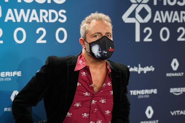Carlos Tarque at photocall for 40 Principales awards in Madrid on Saturday 05 December 2020 Cordon Press