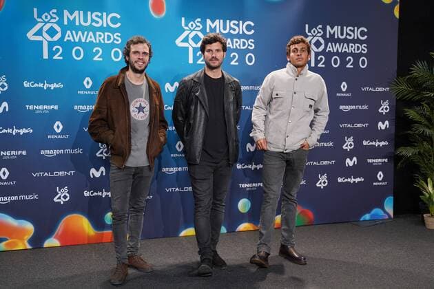 David Otero stool at photocall for 40 Principales awards in Madrid on Saturday 05 December 2020 Cordon Press