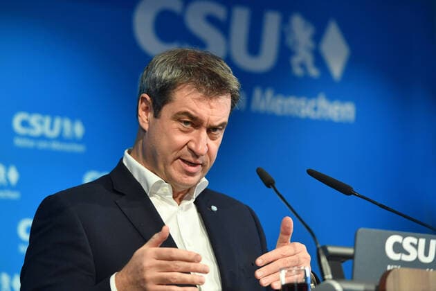 Markus SOEDER State Premier of Bavaria and CSU Chairman ,gesture, single picture,cut single motif,portrait,portrait Press statement Markus SOEDER State Premier of Bavaria and CSU Chairman before CSU board meeting at CSU headquarters in Munich on 07 12 2020