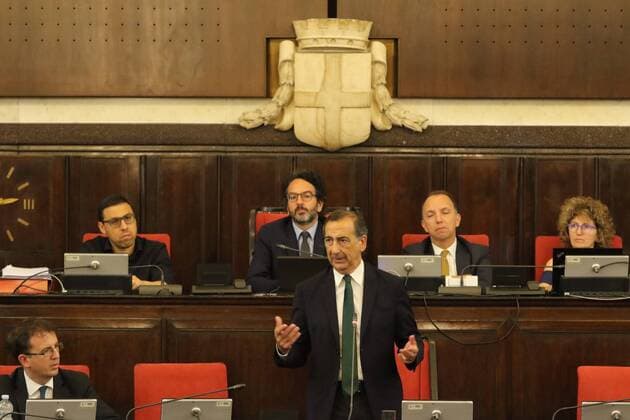 Applause and speech by the mayor in the city council the day after the assignment of the 2026 Olympics to Milan and Cortina - Mayor Giuseppe, Beppe Sala (Milan - 2019-06-25, Massimo Alberico) ps the photo can be used in compliance with the context in which it was taken, and without the defamatory intent of the decorum of the people represented Editorial Usage Only  Copyright: xMassimoxAlbericox xIPAx