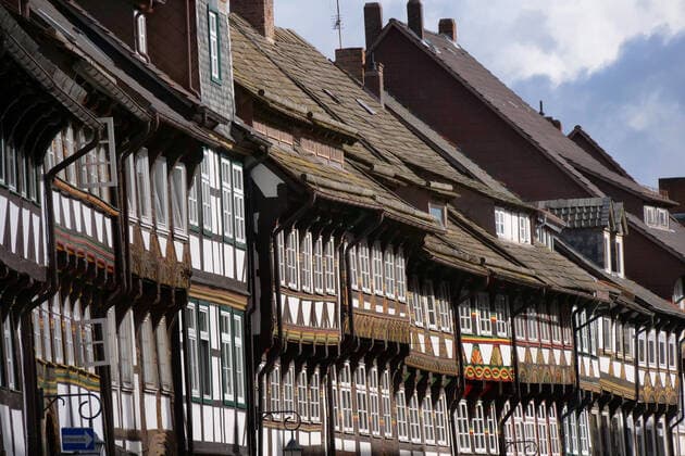 Einbeck town views in the district of Nordheim in Lower Saxony half-timbered houses in the old town of Einbeck