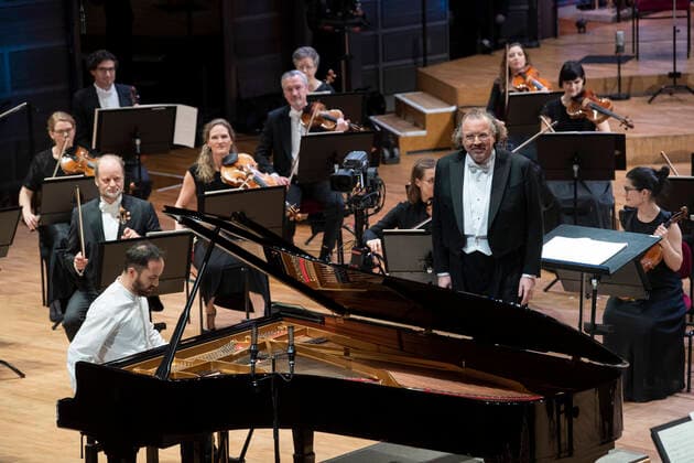Russian German pianist Igor Levit L and French conductor Stéphane Denève toghether with the Royal Stockholm Philharmonic Orchestra perform Beethoven s Piano Concerto No 5 Emperor Concerto during the Nobel Prize Concert 2020 at the Stockholm Concert Hall, in Stockholm, Sweden, on Dec 08, 2020 Stockholm SWEDEN x10080x,  Copyright: xFredrikxSandberg TTx SWEDEN NOBEL PRIZE CONCERT