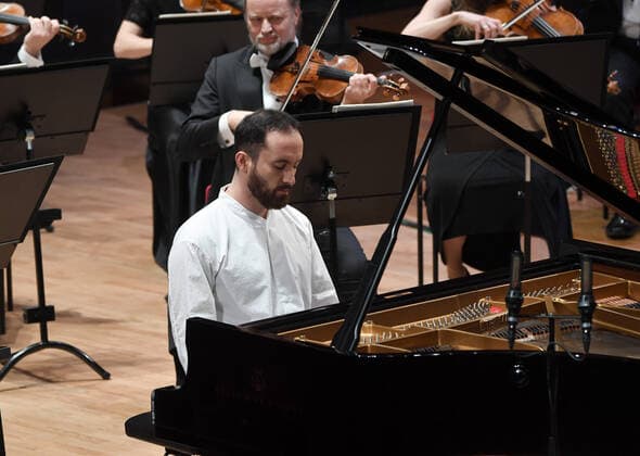 Stockholm 20201208 Nobel Prize Concert 2020 with pianist Igor Levit together with the Royal Philharmonic Orchestra Here the Imperial Concert by Ludwig van Beethoven is performed in the Concert Hall in Stockholm Stockholm Sweden x10080x,  Copyright: xFredrikxSandberg TTx NOBEL PRIZE CONCERT