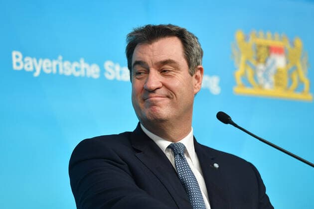 Markus SOEDER State Premier of Bavaria and CSU Chairman , single picture,cut single motif,portrait,portrait Press conference of the Bavarian State Government after extraordinary meeting of the Council of Ministers on the subject of hard lockdown in the Corona Pandemic on 14 12 2020 at the Prince Carl Palais in Munich