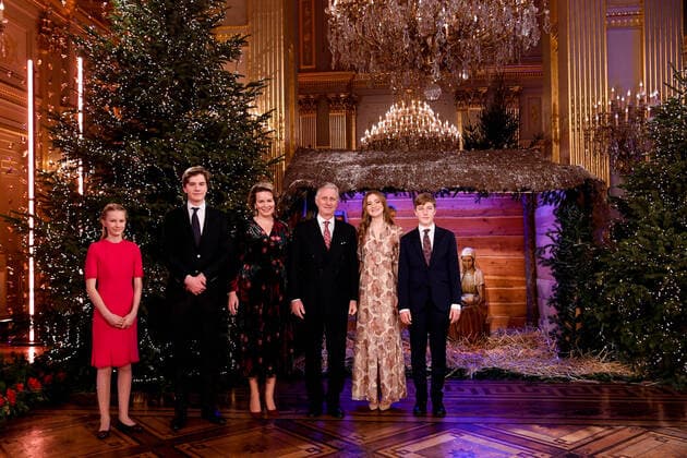 Bilder des Jahres 2020, Entertainment 12 Dezember Brussels , 16 12 2020 Belgian Royals celebrate Christmas at the Royal Palace with aChristmas concert rehearsal by the Scala choir, Throne Room decorated with an origami installation by Charles Kaisin , recording of Christmas greetings by members of the Royal Family and a traditional Christmas photo . Pix : Princess Eleonore Credit : .Frederic Sierkowski POOL Reporters Reporters GYS