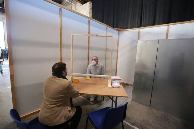 18 12 2020 Dortmund The city of Dortmund has set up its Corona Vaccination Centre in the Warsteiner Music Hall, on the site of the former Hoesch blast furnace plant on P