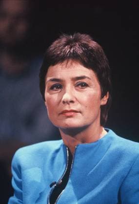 Die Politikerin Hannelore Rönsch zu Gast in einer Talkshow am 20.07.1992 *** The politician Hannelore Rönsch as guest in a talk show on 20 07 1992