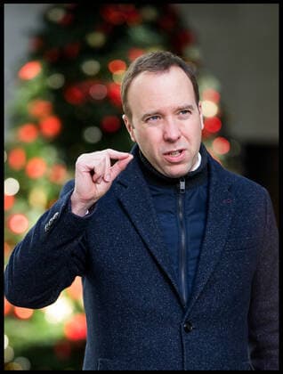 News Bilder des Tages . 20 12 2020. London, United Kingdom. Guests Attend Andrew Marr Show. Matt Hancock - Secretary of State for Health and Social Care attends the Andrew Marr show at BBC New Broadcasting House.  xMartynxWheatleyx xi-Imagesx IIM-21928-0024
