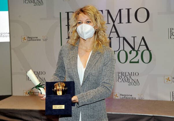 photo ipp clemente marmorino milan 21 12 2020 rosa camuna award 2020 in the photo annalisa malara, the anaesthetist at Codogno hospital who first discovered the presence of Covid in Italy rosa camuna award  0