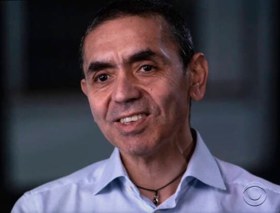 December 20, 2020, New York, New York, USA - UGUR SAHIN, CEO of BioNTech. appears on the CBS 60 Minutes news magazine to talk about the development of the Pfizer BioNTech COVID-19 vaccine, the first vaccine to be rolled out and widely administered during the pandemic. New York USA - ZUMAce6_ 20201220_zaf_ce6_006 Copyright: xCbs 60xMinutesx