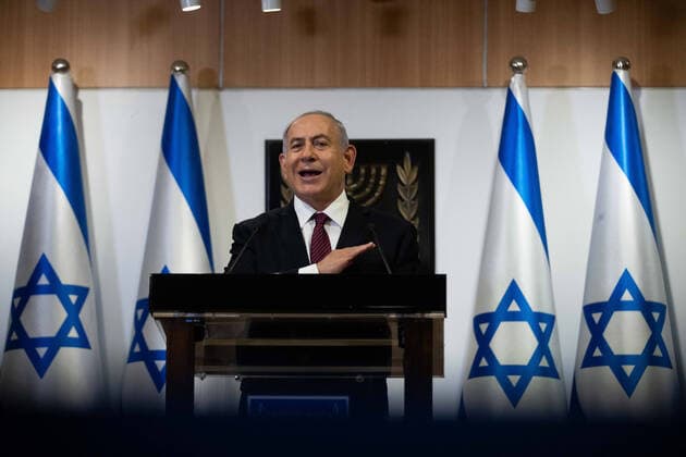 News Themen der Woche KW52 Bilder des Jahres 2020, News 12 Dezember News Bilder des Tages Israeli Prime Minister Benjamin Nethanyahu, delivers a statement at Knesset (parliament) in Jerusalem on Tuesday, December 22, 2020. Netanyahu said: We did not want elections, but we will win. Pool photo by Yonatan Sindel  JERX20201222201 YonatanxSindel