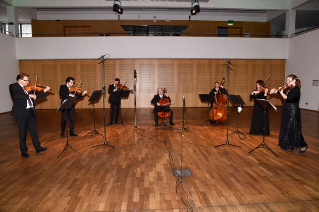 Winfried Grabe at the streaming recordings of the New Years Eve concert of Ensemble Haar in the Bürgersaal Haar, 29 12 2020 Foto:xS.xAdamx xFuturexImage