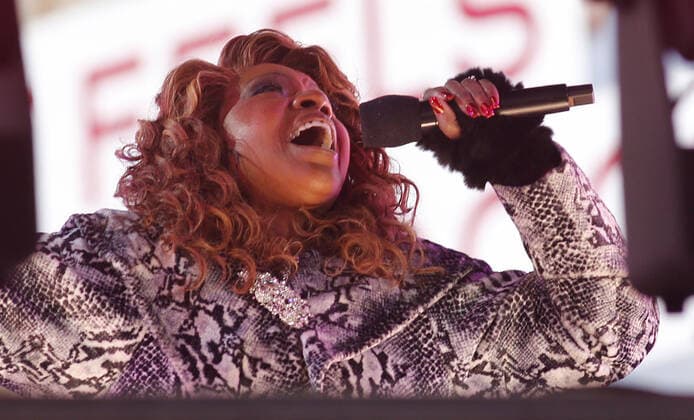 Gloria Gaynor performs in Times Square on New Year s Eve on Thursday, December 31, 2020 in New York City. Pool  NYPX20201231216 GaryxHershorn