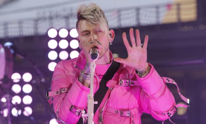Machine Gun Kelly performs in Times Square on New Year s Eve on Thursday, December 31, 2020 in New York City. Pool  NYPX20201231221 GaryxHershorn