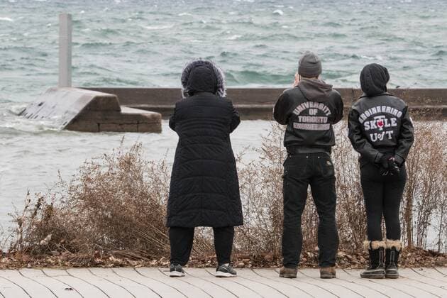 January 1, 2021, Toronto, Ontario, Canada: A second mysterious metal monolith appears on a breakwall on Torontos shoreline New Years Day. The structure was anonymously and strategically placed in direct line of sight of the first column. Toronto Canada - ZUMAs109 20210101_zaf_s109_003 Copyright: xChristopherxDrostx