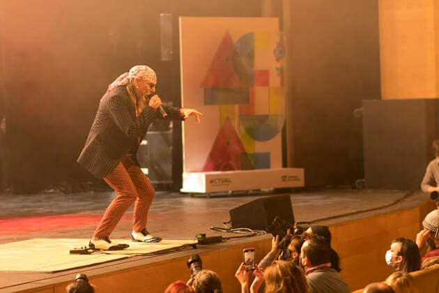 First concert of the Festival Actual 21 in Logrono with the performance of El Drogas , on 2nd January 2021. Actual 21 offers different theatrical and stage performances with a mainly Riojan stamp and all the security measures. 02 JANUARY 2021 SHOW Fotografia LagenciaEP 01 02 2021 Logrono Logrono Spain Copyright: xSHOWxFotografiax 3501333
