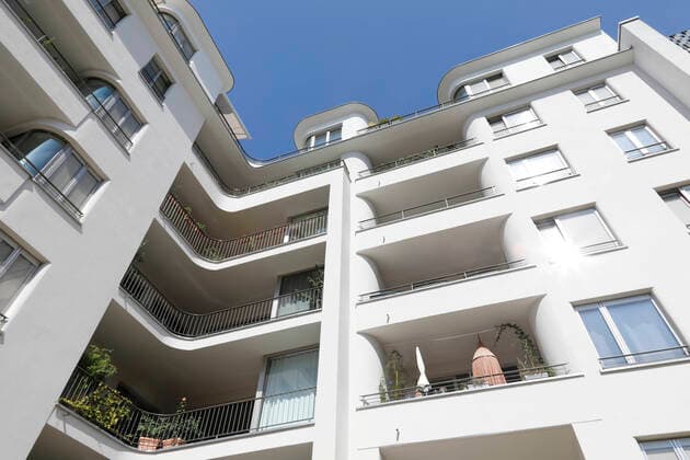New buildings Berlin view of new buildings in Berlin district Prenzlauer Berg, on 07 08 2018 Berlin Germany.