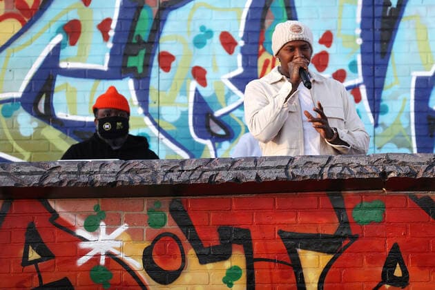 ATLANTA, GA - JANUARY 5: Moneybagg Yo performs at Joy To The Polls Pop-up concert during the Georgia Senate runoff at the Dunbar Neighborhood Centre in Atlanta, Georgia on January 5, 2021. Copyright: xmpi34 MediaPunchx