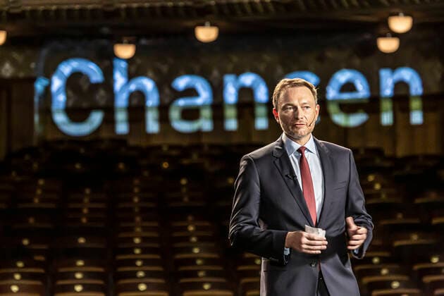Traditional Epiphany 2021 of the FDP in Stuttgart Due to the Corona Pandemic, the digital rally was broadcast live from the Opera House without visitors Christian LINDNER MdB, FDP Federal Chairman Germany, Baden Württemberg, Stuttgart, 06 01 2021