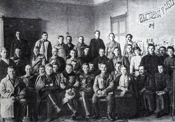 Meeting of political workers of the 9th Army of the Caucasus Front. October 1920 Meeting of political workers of the 9th Army of the Caucasus Front. October 1920 Krasnodar. Among the participants in the meeting, member of the Military Council of the Army M.S. Epstein (xxx), head of the political department of the army D.A. Furmanov (xxxx), senior employees N.S. Khrushchev (x), A.S. Shutskever (xxxxx). G.G. Neverov (xx). (Photo). Copyright: WorldxHistoryxArchive 917_05_WHA_153_0761